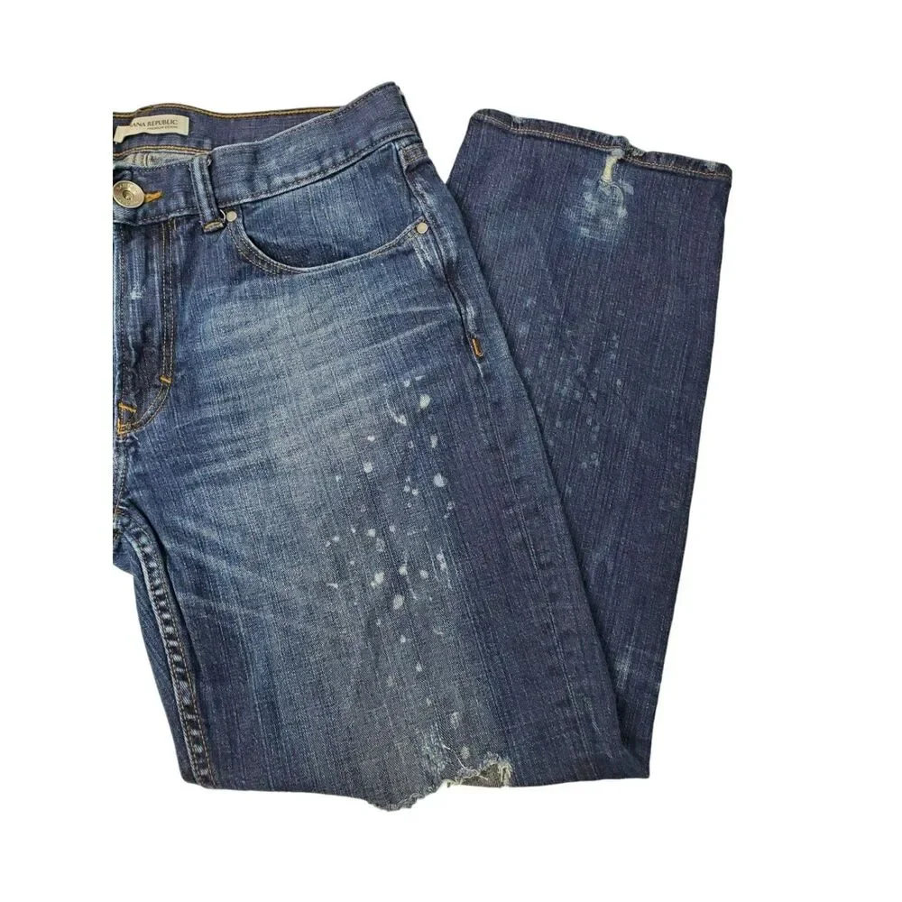 Banana Republic Womens 30 Boyfriend‎ Distressed Blue Jeans